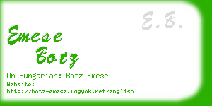 emese botz business card